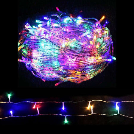 100M Christmas String Lights 500LED Multi Colour Plug in Kit Dropli, Occasions > Lights, jingle-jollys-100m-christmas-string-lights-500led-multi-colour