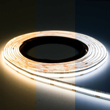 12mm | 24W/m DTW 2700K - 6500K | IP20 | COB Dot Free LED Strip Light-IP20 COB STRIP LIGHTING-Lighting Creations