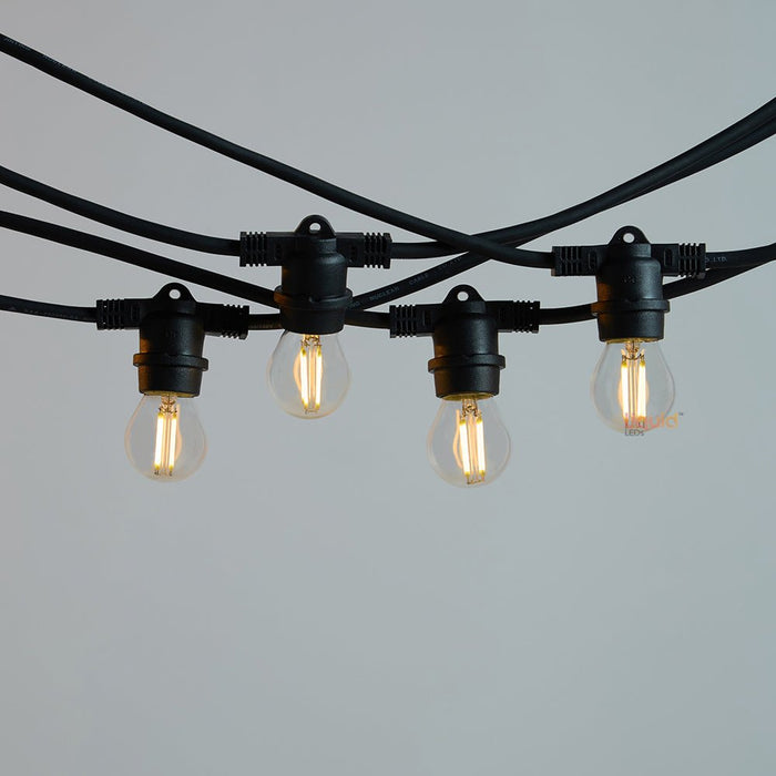 20m Black Festoon String Lights with 20 Bulb 240V Liquidleds, Festoon String, 20m-black-festoon-string-lights-with-20-bulb-240v