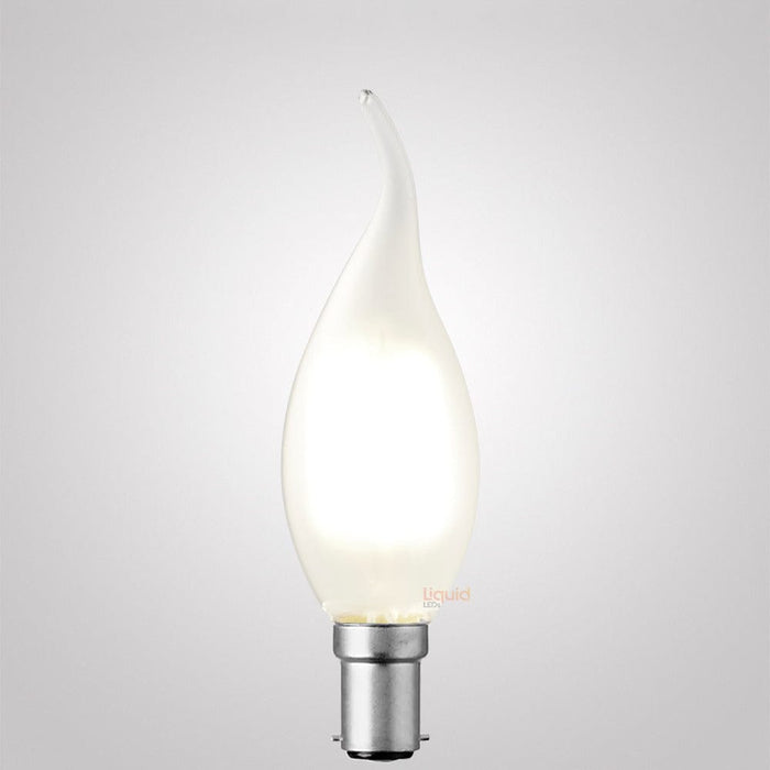 4W Flame Tip Candle Dimmable LED Bulb (B15) Frost in Natural White-Candle Bulbs-Liquidleds