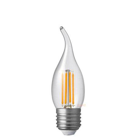 4W Flame Tip Candle Dimmable LED Bulb (E27) Clear in Warm White-Candle Bulbs-Liquidleds