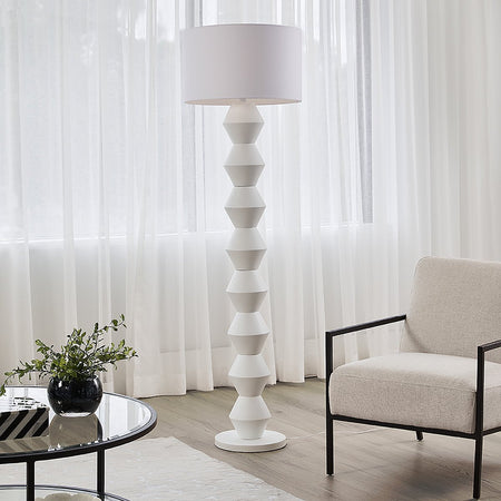 Abstract Floor Lamp - White-Lighting-Cafe Lighting and Living
