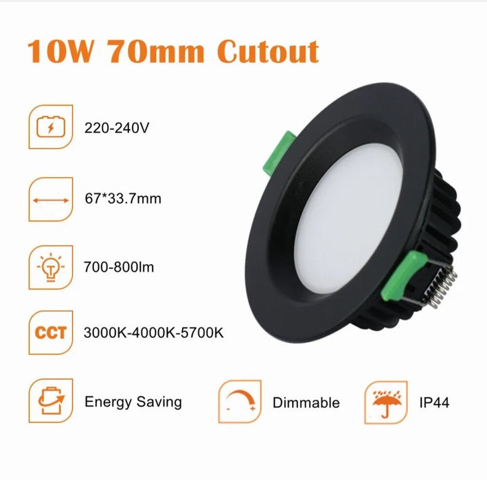 ALICE 10W Tri-Colour Dimmable LED Mini Downlight 70mm cut out-LED Downlight-Alusso