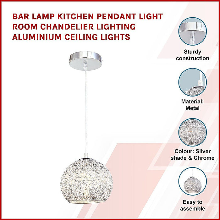 Bar Lamp Kitchen Pendant Light Room Chandelier Lighting Aluminium Ceiling Lights-Home & Garden > Lighting-Koala Lamps and Lighting