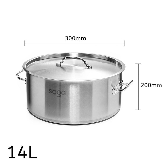 Electric Smart Induction Cooktop and 14L Stainless Steel Stockpot-Home & Living/Kitchen & Dining/Cookware/Induction Cookware-Soga