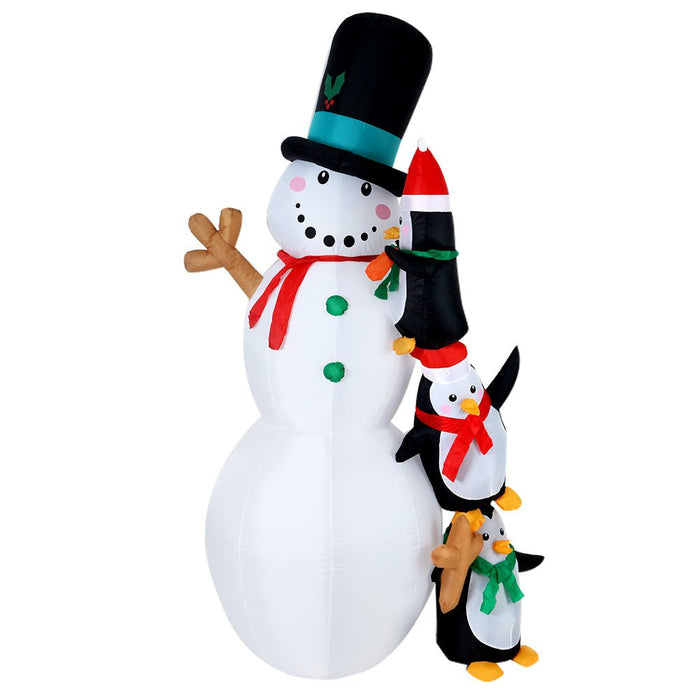 2.4M Christmas Inflatable Snowman Outdoor Decorations Dropli, Occasions > Christmas, jingle-jollys-2-4m-christmas-inflatable-snowman-xmas-lights-outdoor-decorations