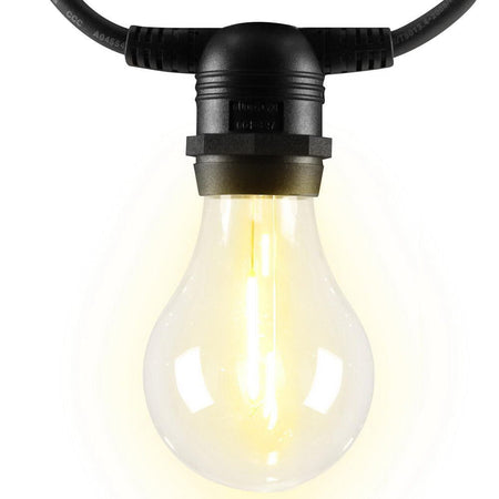50m LED Festoon String Lights 50 A19 Bulbs Plug in Kit-Occasions > Lights-Dropli