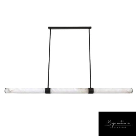 Madison Black Marble Linear LED Pendant-Pendant Light-Qzao
