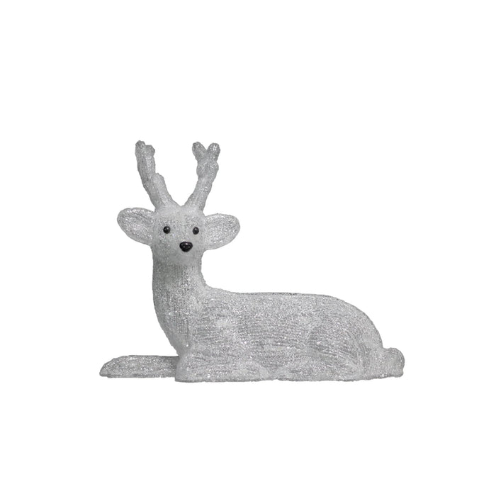 Acrylic Sitting Reindeer - H46cm-Christmas Figure-Lexi Lighting
