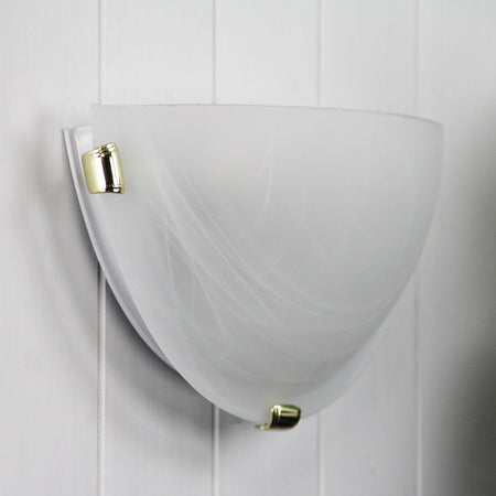 Remo Alabaster glass 1 Light Wall Light 300mm Gold-Wall Sconce-Oriel Lighting