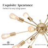Sarantino 15-Light Sputnik Chandelier in Brass Finish-Home & Garden > Lighting-Koala Lamps and Lighting