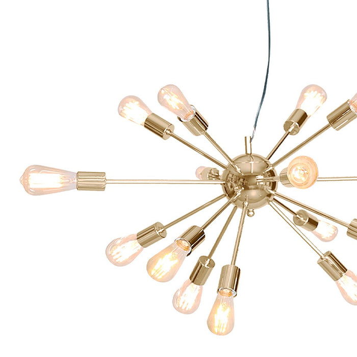 Sarantino 15-Light Sputnik Chandelier in Brass Finish-Home & Garden > Lighting-Koala Lamps and Lighting