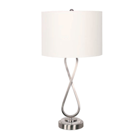 Sarantino Contemporary Table Lamp In Nickel Finish-Home & Garden > Lighting-Koala Lamps and Lighting