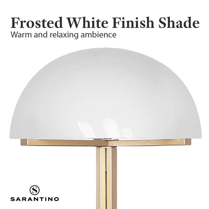 Sarantino Metal Floor Lamp with White Acrylic Shade by Sarantino-Home & Garden > Lighting-Koala Lamps and Lighting