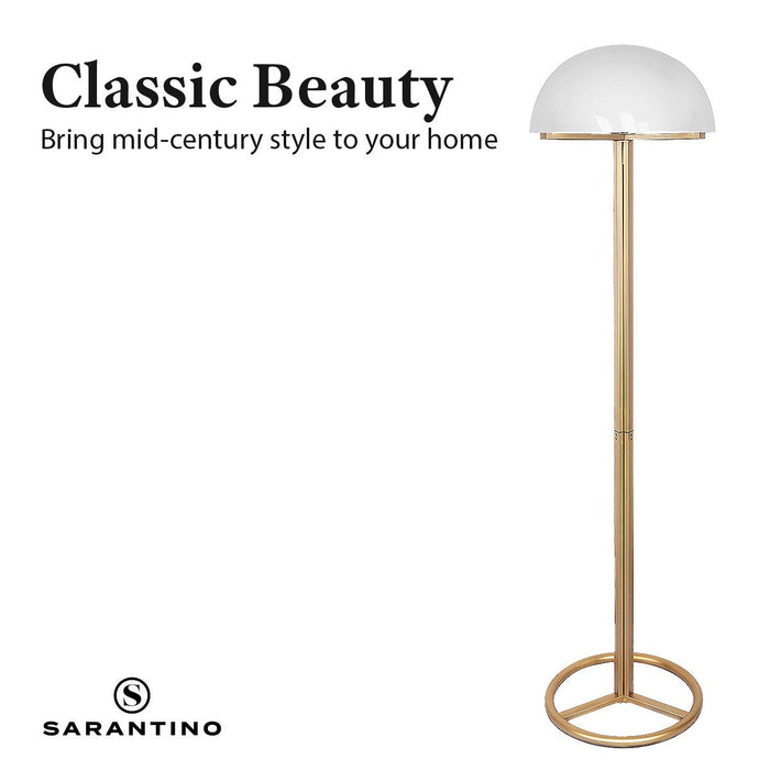 Sarantino Metal Floor Lamp with White Acrylic Shade by Sarantino-Home & Garden > Lighting-Koala Lamps and Lighting