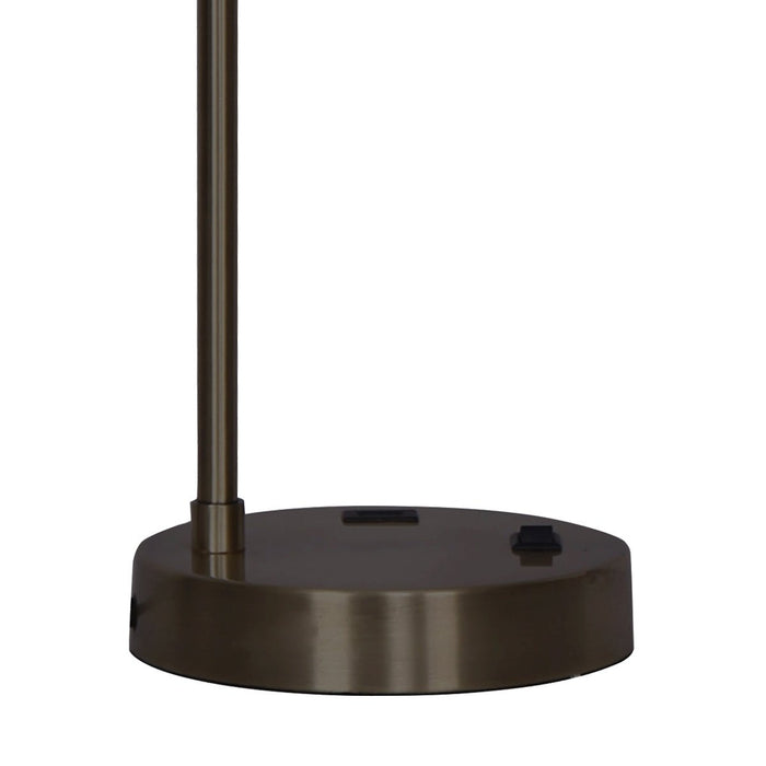 Sarantino Metal Task Lamp with USB Charging Port Bronze Finish-Home & Garden > Lighting-Koala Lamps and Lighting