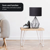 Sarantino Metal Wire Table Lamp in Black Finish With Black Drum Shade-Home & Garden > Lighting-Koala Lamps and Lighting