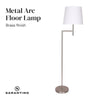 Sarantino Nickel Metal Arc Floor Lamp-Home & Garden > Lighting-Koala Lamps and Lighting