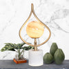 Sarantino Sculptural Orange Glass Table Lamp With White Marble Base-Home & Garden > Lighting-Koala Lamps and Lighting