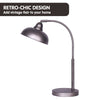 Sarantino Table Lamp Industrial Chic Adjustable Angle - Dark Grey-Home & Garden > Lighting-Koala Lamps and Lighting