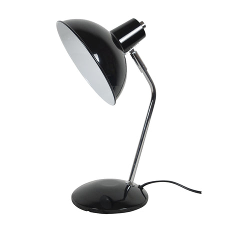 Thea Desk Lamp Black and Chrome-TABLE AND FLOOR LAMPS-Oriel