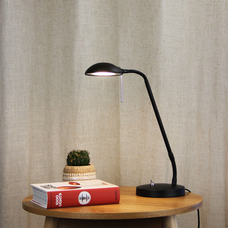 Timo LED Desk Lamp Black-TABLE AND FLOOR LAMPS-Oriel