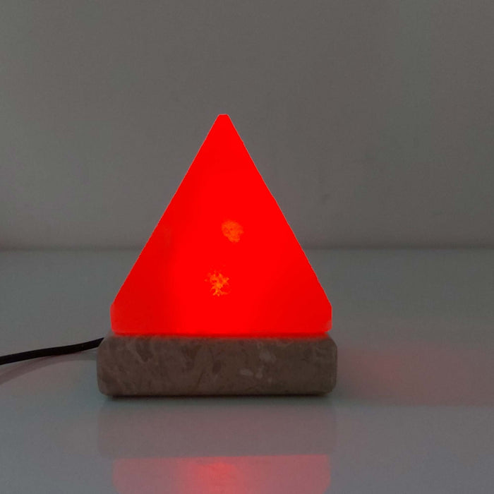 USB Colour Changing Pyramid Shape Himalayan Pink Salt Lamp Color Change LED-Himalayan products-The Himalayan Salt Collective