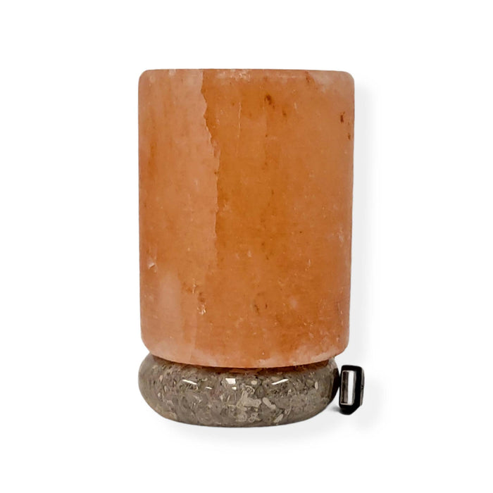 USB Himalayan Pink Rock Salt Lamp - Carved Shape Rocks Light Bulb Decor Lamps-Himalayan products-The Himalayan Salt Collective