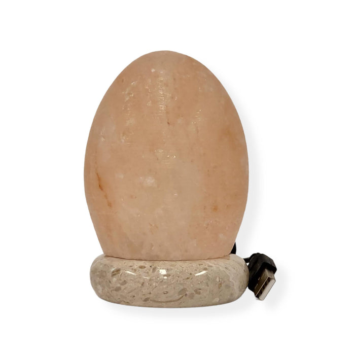 USB Himalayan Pink Rock Salt Lamp - Carved Shape Rocks Light Bulb Decor Lamps-Himalayan products-The Himalayan Salt Collective