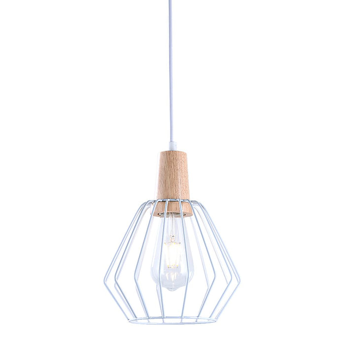 Wood Pendant Light Bar White Lamp Kitchen Modern Ceiling Lighting-Home & Garden > Lighting-Koala Lamps and Lighting