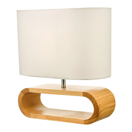 Wooden Modern Table Lamp Timber Bedside Lighting Desk Reading Light Brown White-Home & Garden > Lighting-Koala Lamps and Lighting