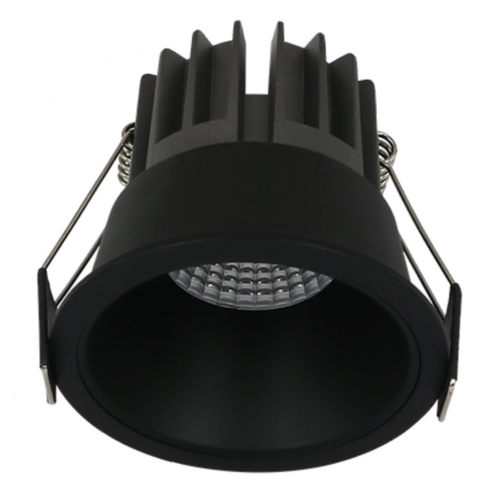 10W Black Low Glare Aluminium Dimmable LED Downlight 70mm cut out