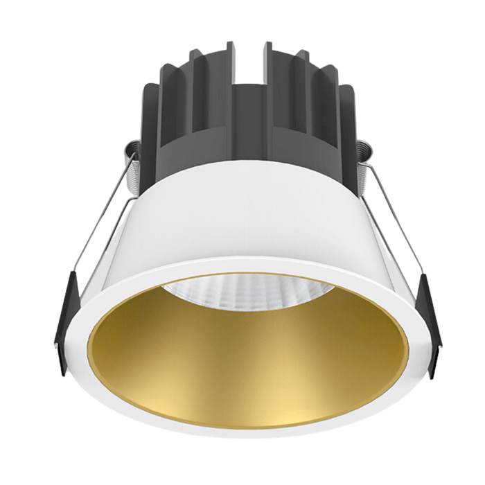 10W White Gold Low Glare Aluminium Dimmable LED Downlight 70mm cut out
