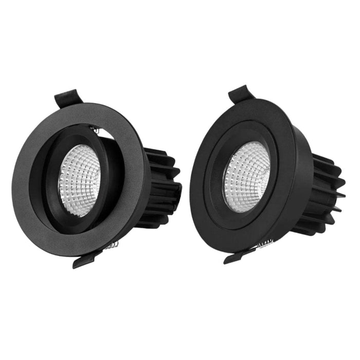 EYRE 13W Black Tri-Colour Dimmable Tiltable LED Downlight 90mm Cut Out