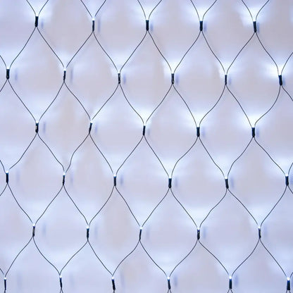 Net of white Christmas lights from 360 LED Net Lights Connectable in Warm White color