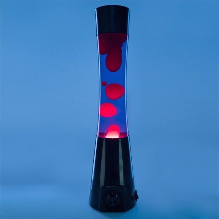 Lava Lamp with Bluetooth Speaker Black Purple Red 42cm Tall