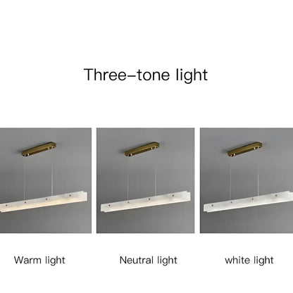 Madison Luxe+ Brass Spanish Marble 1.5M Tri-Colour LED Pendant