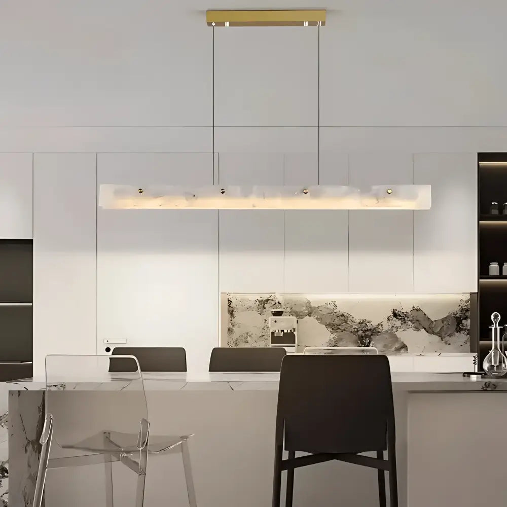 Madison Luxe+ Brass Spanish Marble 1.5M Tri-Colour LED Pendant