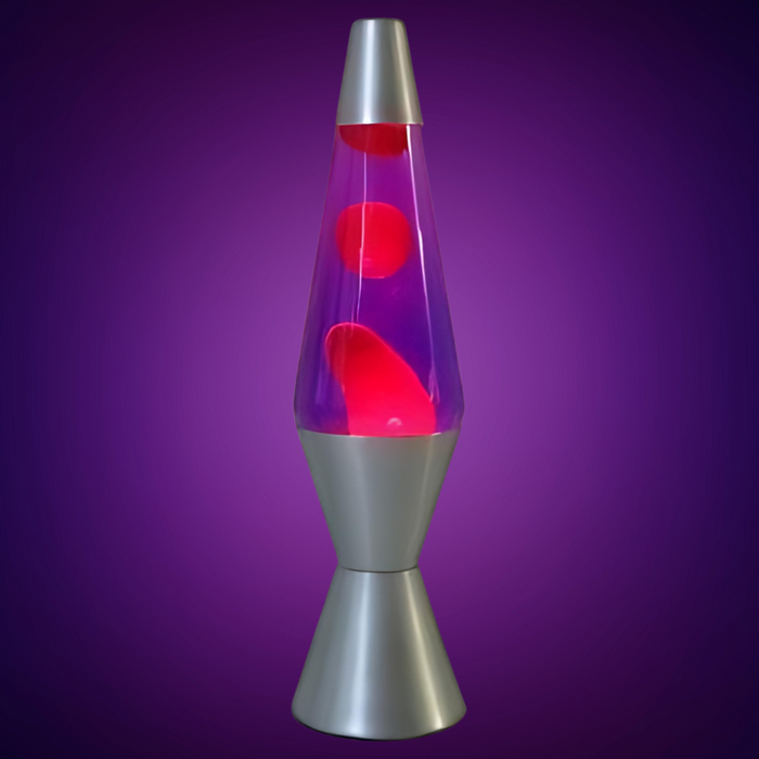 Lava Lamp Diamond Motion Purple Red - 37cm Tall