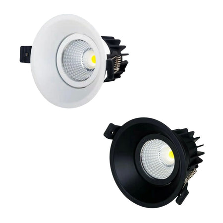 KATOOMBA 13W Tri-Colour Dimmable COB Anti-glare Tiltable LED Downlight 90mm Cut Out-LED Downlight-Eclux