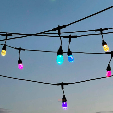 15m Smart Festoon String Lights with 15 LED Bulbs Liquidleds, Festoon String, 15m-smart-festoon-string-lights-with-15-led-bulbs