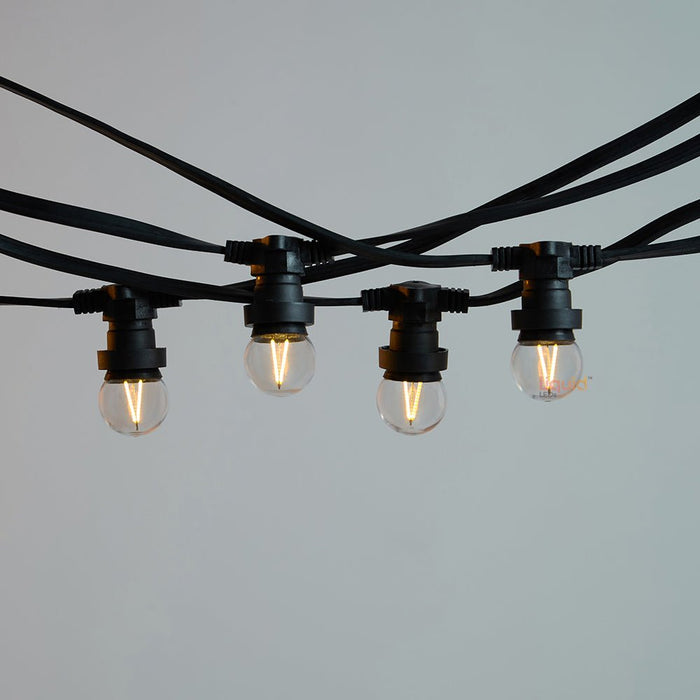 18M Festoon String Lights at 90 cm intervals with 20 LED Bulbs Liquidleds, Festoon String, 18m-festoon