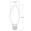 4W 12-24 Volt DC Candle Dimmable LED Bulb (E27) Clear in Warm White-Candle Bulbs-Liquidleds