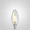 4W 12 Volt DC/AC Candle Dimmable LED Bulb (E12) Clear in Warm White-Candle Bulbs-Liquidleds