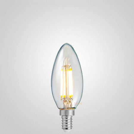 4W 12 Volt DC/AC Candle Dimmable LED Bulb (E12) Clear in Warm White-Candle Bulbs-Liquidleds