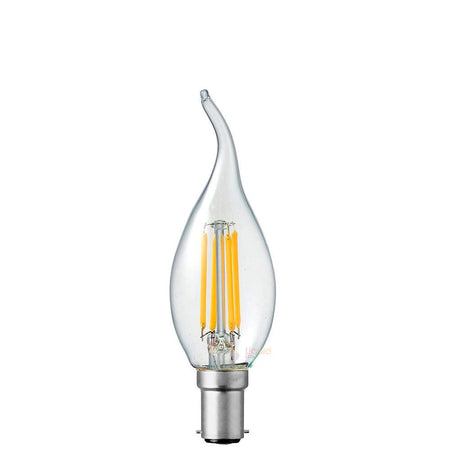 4W Flame Tip Candle Dimmable LED Bulb (B15) Clear in Warm White-Candle Bulbs-Liquidleds