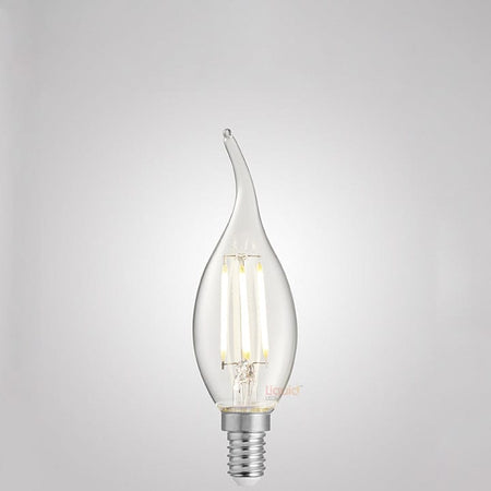 4W Flame Tip Candle Dimmable LED Bulb (E14) Clear in Natural White-Candle Bulbs-Liquidleds