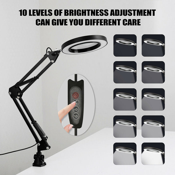 5 X Magnifying Black Clamp Desk Lamp-Home & Garden > Lighting-Dropli