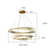 ASCOT DUO 65W LED Crystal Chandelier with Gold Edging-Chandeliers-Lighting Creations