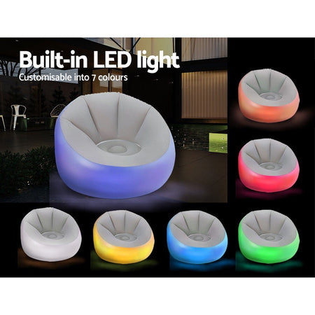 Portable LED RGB Inflatable Air Chair-Home & Garden > Pool & Accessories-Dropli